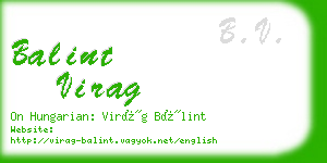 balint virag business card